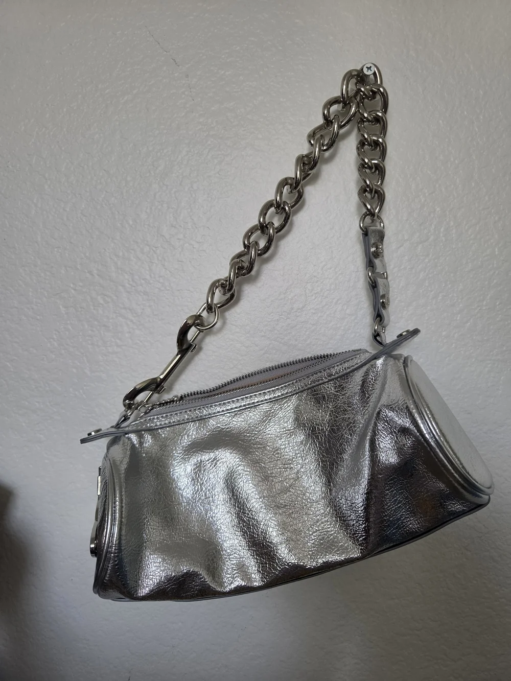 Vivienne Westwood Metallic Silver Chain Shoulder Bag